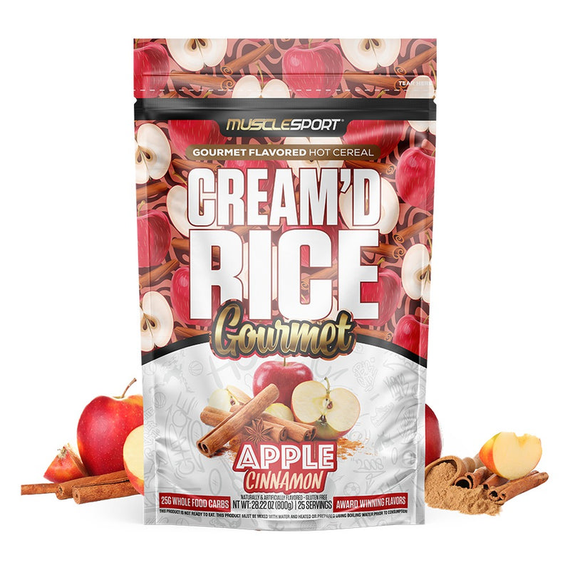 MuscleSport Cream'd Rice Gourmet Hot Cereal, 25 Servings Apple Cinnamon