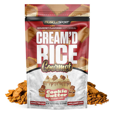 MuscleSport Cream'd Rice Gourmet Hot Cereal, 25 Servings Cookie Butter Cheesecake
