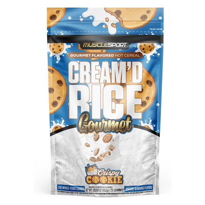 MuscleSport Cream'd Rice Gourmet Hot Cereal, 25 Servings Crispy Cookie