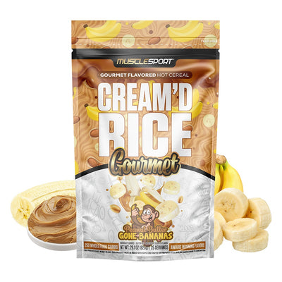 MuscleSport Cream'd Rice Gourmet Hot Cereal, 25 Servings Peanut Butter Gone Bananas