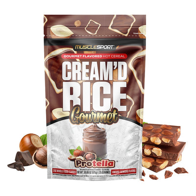 MuscleSport Cream'd Rice Gourmet Hot Cereal, 25 Servings Protella