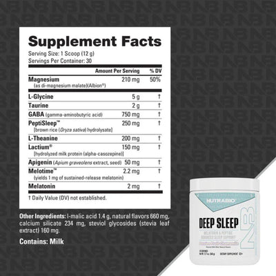 NutraBio Deep Sleep Melatonin and peptide advanced sleep support formula