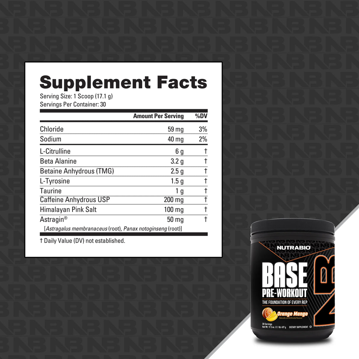 Nutrabio Stim-Free PRE Pre-Workout