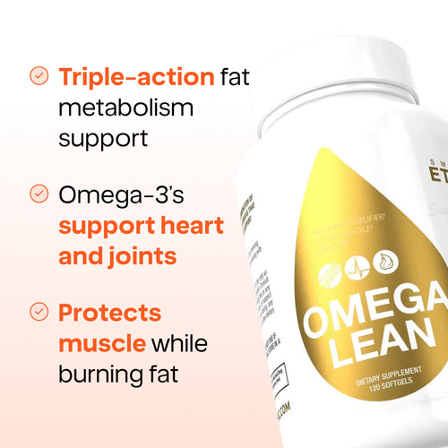 Sweat Ethic Omega Lean with CLA, Carnitine & Omega-3 Fish Oils – Supports Muscle Building, Toning, Heart & Joint Health