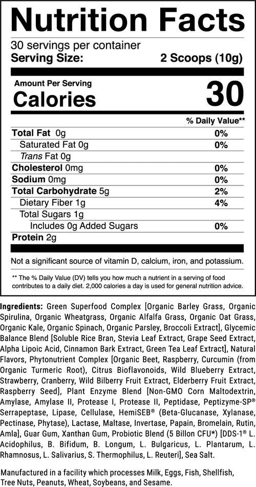 OPTI-GREENS 50 Greens Superfood Powder by 1stPhorm