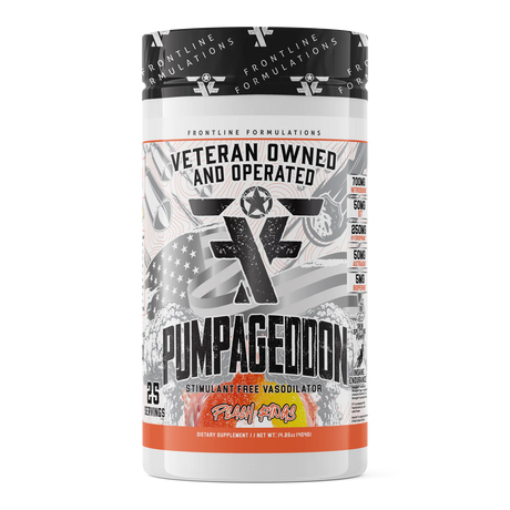 Pumpageddon, Non Stim Pre-Workout Powder, Explosive Workouts, Insane Endurance, Skin Splitting Pumps, Veteran Owned and Operated