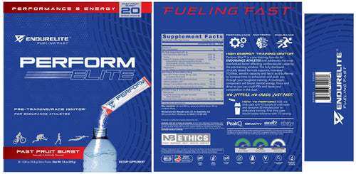 Perform Elite - 20 Serving Packet Science-Based Endurance Pre-Workout by EndurElite