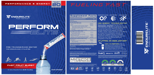 Perform Elite - 20 Serving Packet Science-Based Endurance Pre-Workout by EndurElite