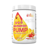 Strawberry Pineapple Sweat Ethic Pump stim-free pre-workout powder tub