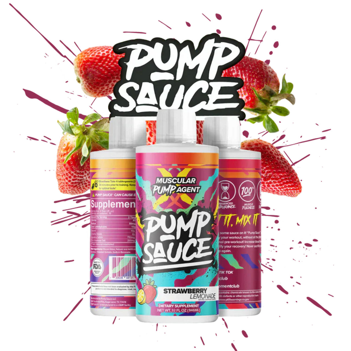 Pump Sauce Muscular Pump Agent in Strawberry Lemonade Flavor