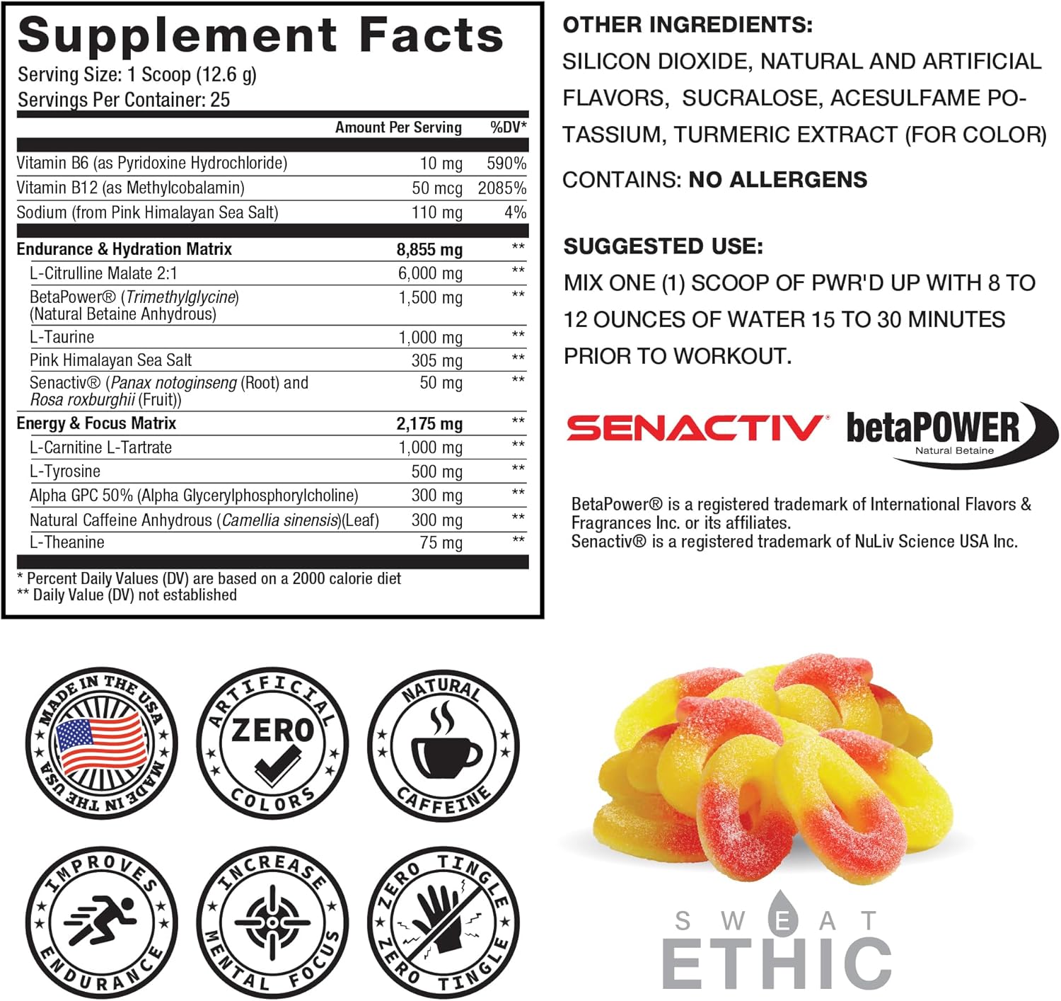 PWR'D UP - No Itch Natural Caffeine Pre-workout