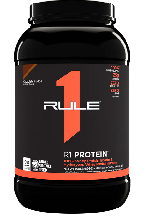 Rule 1 R1 Protein,  - 25g Whey Isolate & Hydrolysate + 6g BCAAs