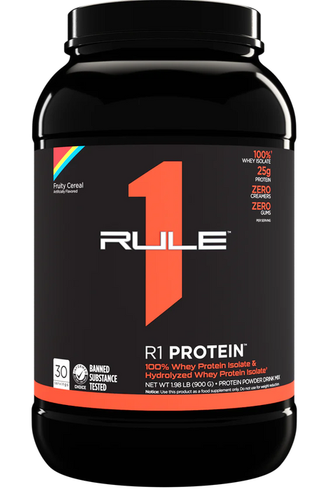 Rule 1 R1 Protein,  - 25g Whey Isolate & Hydrolysate + 6g BCAAs