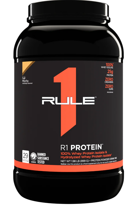 Rule 1 R1 Protein,  - 25g Whey Isolate & Hydrolysate + 6g BCAAs