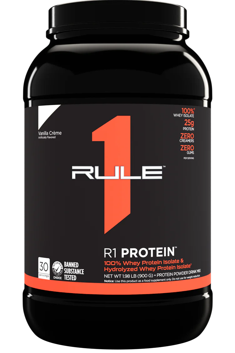 Rule 1 R1 Protein,  - 25g Whey Isolate & Hydrolysate + 6g BCAAs