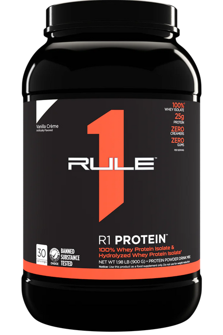 Rule 1 R1 Protein,  - 25g Whey Isolate & Hydrolysate + 6g BCAAs