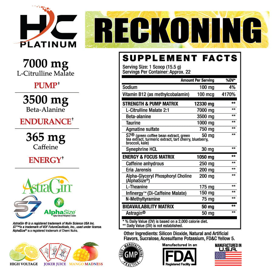 RECKONING Pre-workout