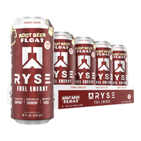 RYSE Fuel Energy Drink — 200mg Natural Caffeine, Zero Sugar, Performance Energy (16oz, 12-Pack)