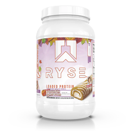 Ryse Loaded Protein Powder in Little Debbie Pumpkin Spice Rolls Flavor