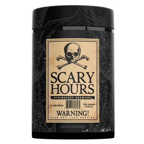 Scary Hours High Stimulant Pre-workout in Strawberry Snowcone Flavor