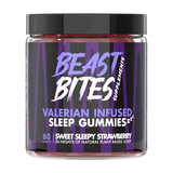 Sleep Gummies - Valerian Infused - Natural Nighttime Gummies - No Sugar, Artificial Colors or Flavors - Gluten-Free, Vegan & Halal - Made in The USA - Strawberry Flavor - 30 Servings