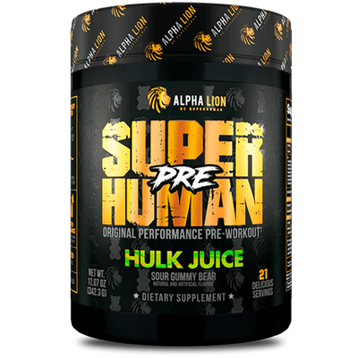 Alpha Lion Super Human Pre Pre-workout powder in Hulk Juice Flavor