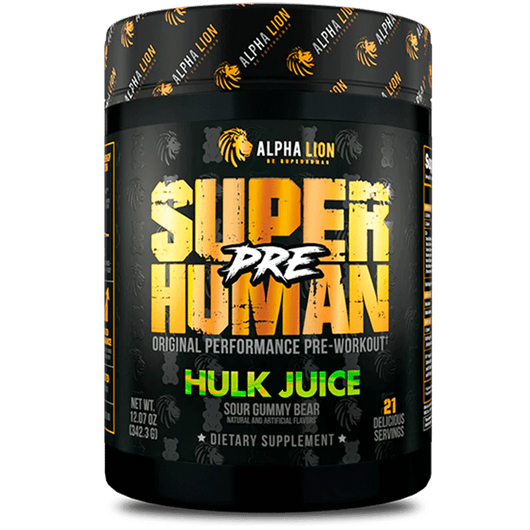 Alpha Lion Super Human Pre Pre-workout powder in Hulk Juice Flavor