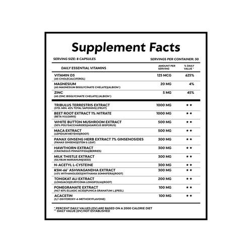 TRT Test Support by Hypd Supps | Natural Test & Vitality Aid