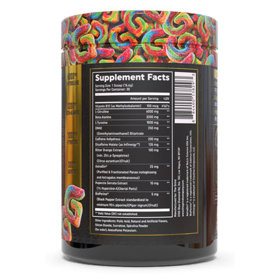 Grind Mode Premium Pre-Workout by The Grind, 30 Servings Supplement Facts label