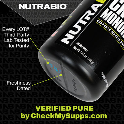 NutraBio Creatine Monohydrate Lab Tested