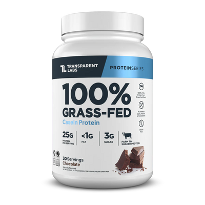 transparent labs grass fed casein protein chocolate