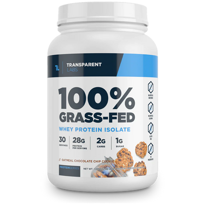 Transparent Labs Grass-Fed Whey Protein Isolate — 28g Protein, Clean Ingredients