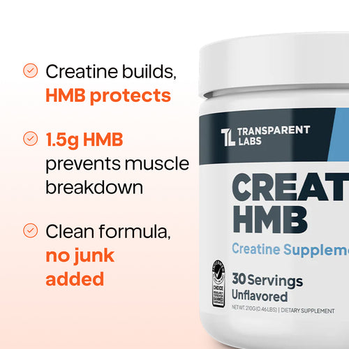Transparent Labs Creatine HMB — 5g Creatine Monohydrate + 1.5g HMB