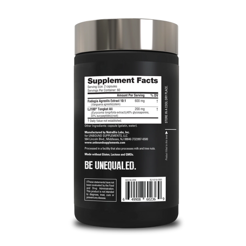 Unbound Supplements traditional herbal root extract and West African herbal extract ingredient panel