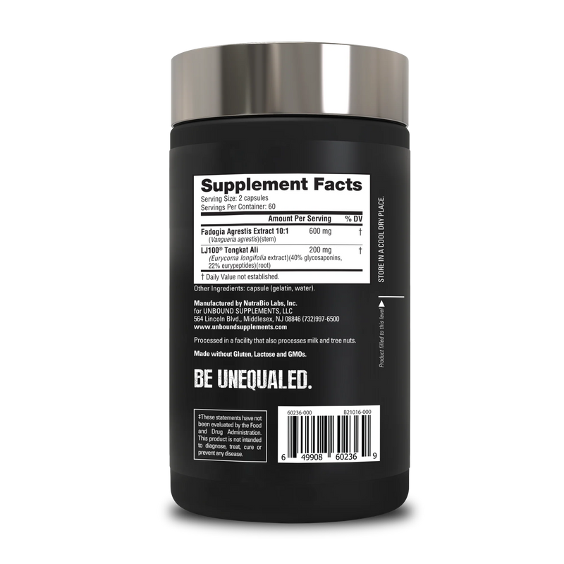 Unbound Supplements traditional herbal root extract and West African herbal extract ingredient panel
