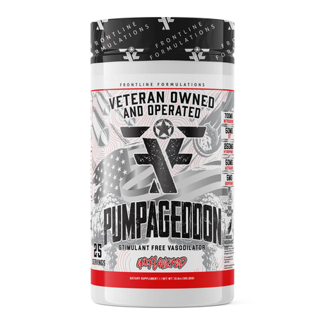 Pumpageddon, Non Stim Pre-Workout Powder, Explosive Workouts, Insane Endurance, Skin Splitting Pumps, Veteran Owned and Operated