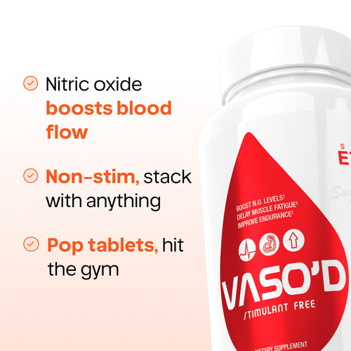 Sweat Ethic VASO’D | Non-Stim Nitric Oxide & Pump Support Tablets (40 Servings)