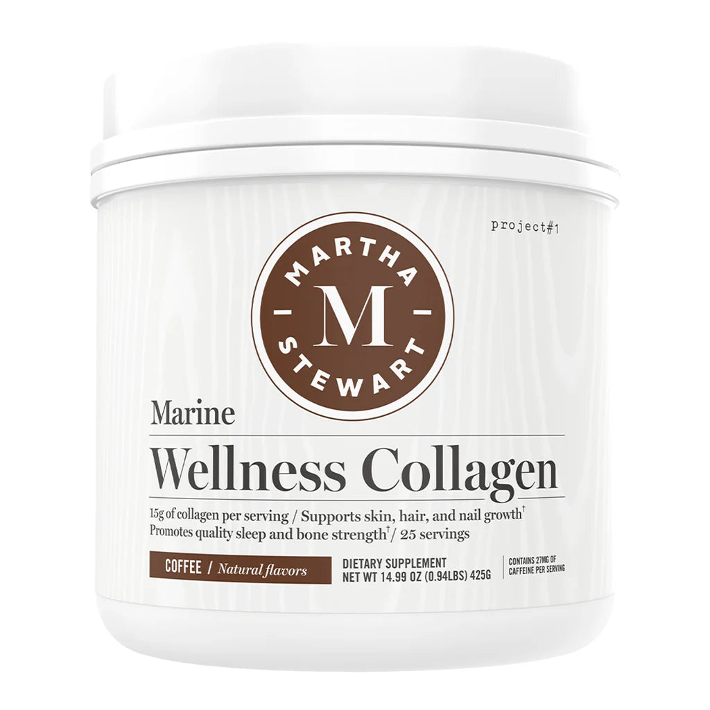 Martha Stewart Collagen Peptides Powder - Multi Collagen for Women | Healthy Supplement for Skin, Hair, Nails, and Bone Strength | 15g Protein | Lemon | 25 Servings