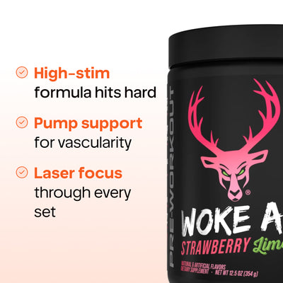Bucked Up Woke AF Pre-Workout — High-Stim Energy, Pump & Focus (30 Servings)